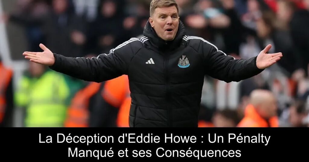 La Déception d'Eddie Howe : Un Pénalty Manqué et ses Conséquences