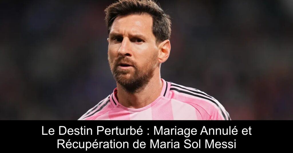 Le Destin Perturbé : Mariage Annulé et Récupération de Maria Sol Messi