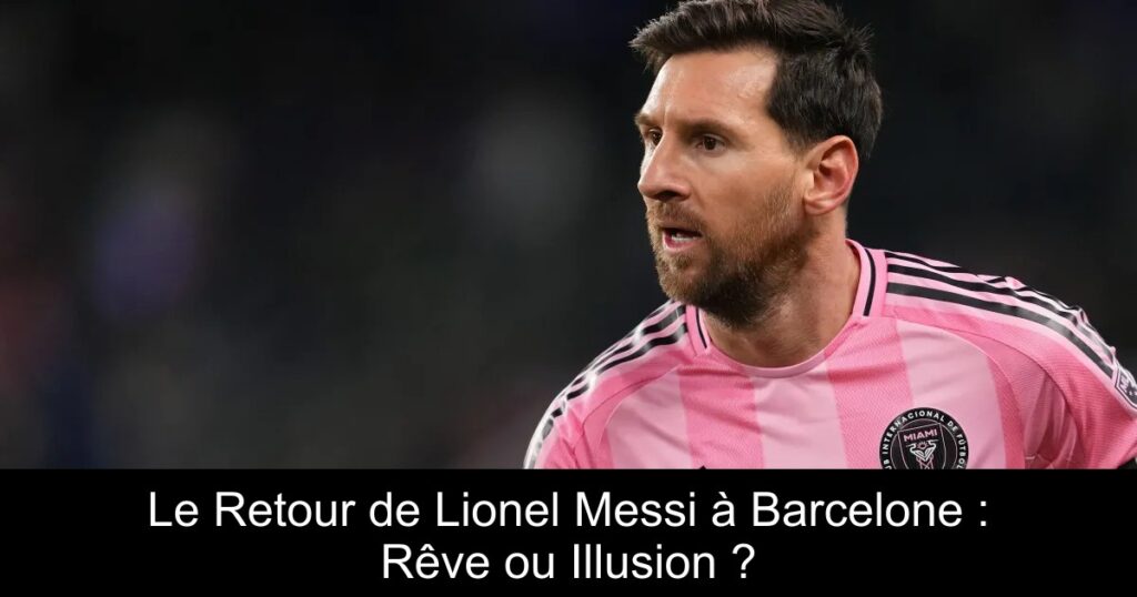 Le Retour de Lionel Messi à Barcelone : Rêve ou Illusion ?