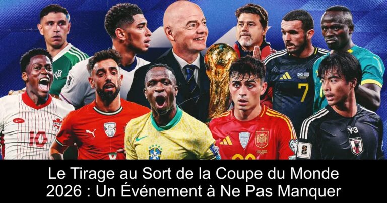 Le Tirage au Sort de la Coupe du Monde 2026 : Un Événement à Ne Pas Manquer