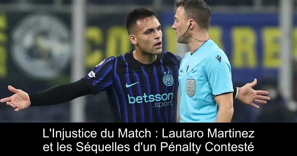 L'Injustice du Match : Lautaro Martinez et les Séquelles d'un Pénalty Contesté
