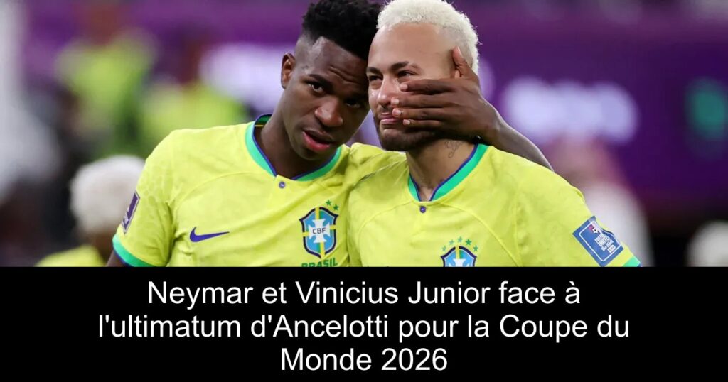 Neymar et Vinicius Junior face à l'ultimatum d'Ancelotti pour la Coupe du Monde 2026