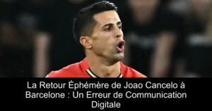 La Retour Éphémère de Joao Cancelo à Barcelone : Un Erreur de Communication Digitale