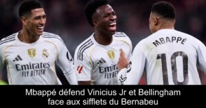 Mbappé défend Vinicius Jr et Bellingham face aux sifflets du Bernabeu