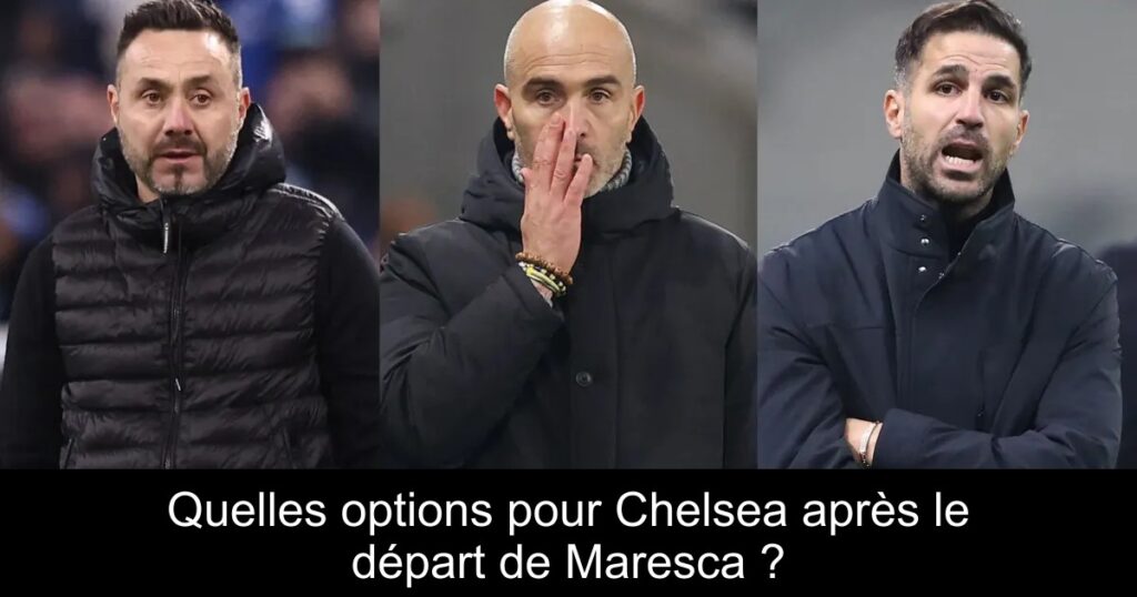 Quelles options pour Chelsea après le départ de Maresca ?