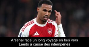 Arsenal face un long voyage en bus vers Leeds à cause des intempéries