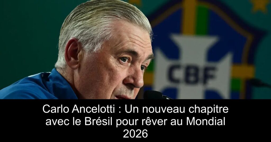 Carlo Ancelotti : Un nouveau chapitre avec le Brésil pour rêver au Mondial 2026