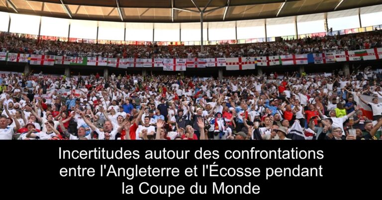 Incertitudes autour des confrontations entre l'Angleterre et l'Écosse pendant la Coupe du Monde