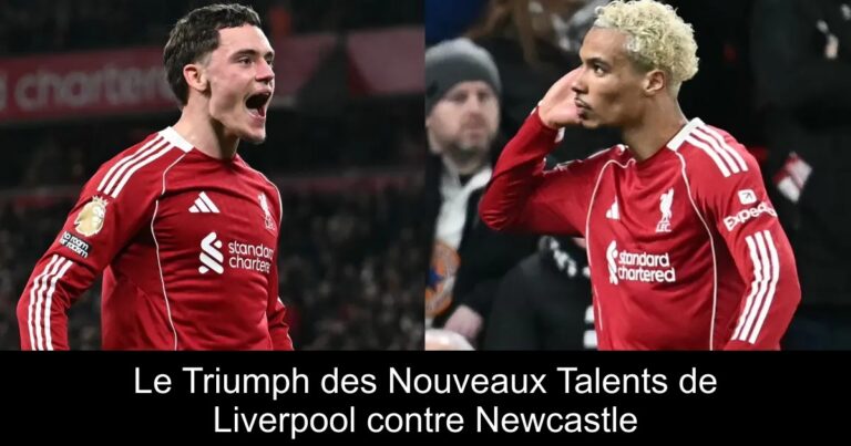 Le Triumph des Nouveaux Talents de Liverpool contre Newcastle