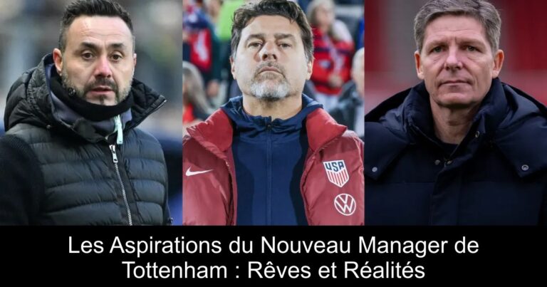 Les Aspirations du Nouveau Manager de Tottenham : Rêves et Réalités