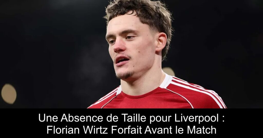 Une Absence de Taille pour Liverpool : Florian Wirtz Forfait Avant le Match