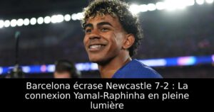 Barcelona écrase Newcastle 7-2 : La connexion Yamal-Raphinha en pleine lumière