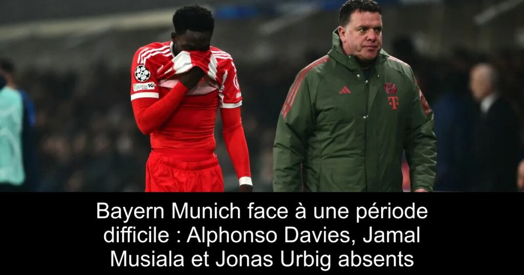 Bayern Munich face à une période difficile : Alphonso Davies, Jamal Musiala et Jonas Urbig absents