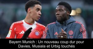 Bayern Munich : Un nouveau coup dur pour Davies, Musiala et Urbig touchés