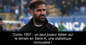 Como 1907 : un seul joueur italien sur le terrain en Serie A, une statistique incroyable !