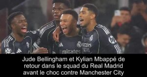 Jude Bellingham et Kylian Mbappé de retour dans le squad du Real Madrid avant le choc contre Manchester City
