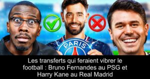 Les transferts qui feraient vibrer le football : Bruno Fernandes au PSG et Harry Kane au Real Madrid