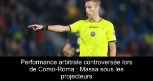Performance arbitrale controversée lors de Como-Roma : Massa sous les projecteurs
