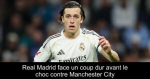 Real Madrid face un coup dur avant le choc contre Manchester City