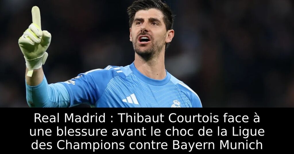 Real Madrid : Thibaut Courtois face à une blessure avant le choc de la Ligue des Champions contre Bayern Munich