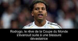 Rodrygo, le rêve de la Coupe du Monde s&rsquo;évanouit suite à une blessure dévastatrice