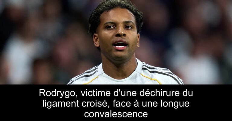 Rodrygo, victime d'une déchirure du ligament croisé, face à une longue convalescence