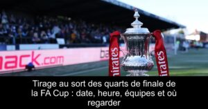 Tirage au sort des quarts de finale de la FA Cup : date, heure, équipes et où regarder