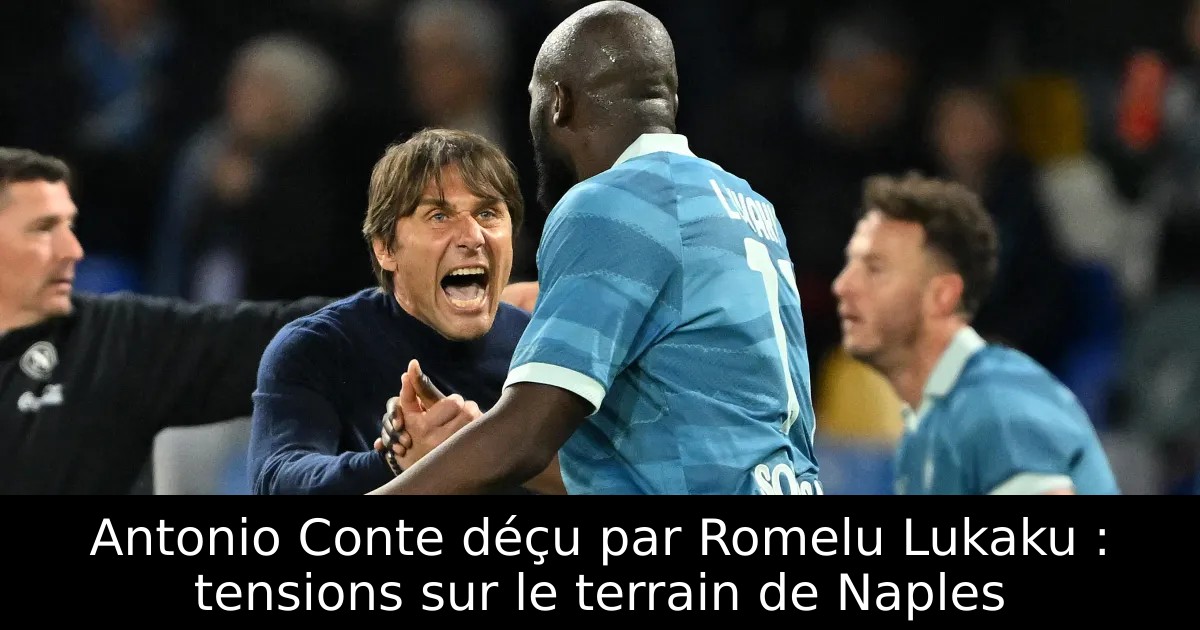 Antonio Conte déçu par Romelu Lukaku : tensions sur le terrain de ...
