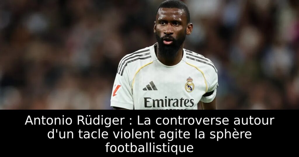 Antonio Rüdiger : La controverse autour d&rsquo;un tacle violent agite la sphère footballistique