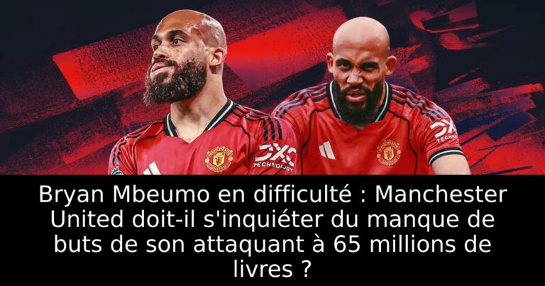 Bryan Mbeumo en difficulté : Manchester United doit-il s'inquiéter du manque de buts de son attaquant à 65 millions de livres ?