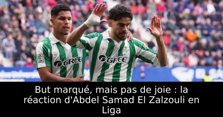 But marqué, mais pas de joie : la réaction d'Abdel Samad El Zalzouli en Liga