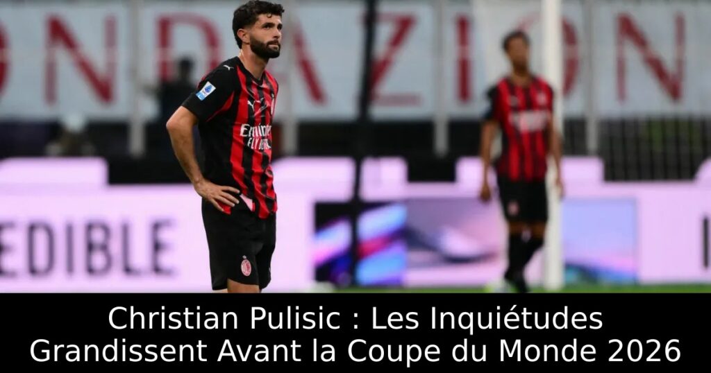 Christian Pulisic : Les Inquiétudes Grandissent Avant la Coupe du Monde 2026