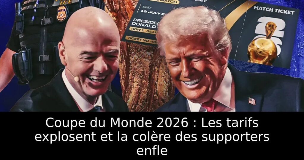 Coupe du Monde 2026 : Les tarifs explosent et la colère des supporters enfle