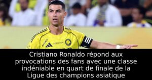 Cristiano Ronaldo répond aux provocations des fans avec une classe indéniable en quart de finale de la Ligue des champions asiatique