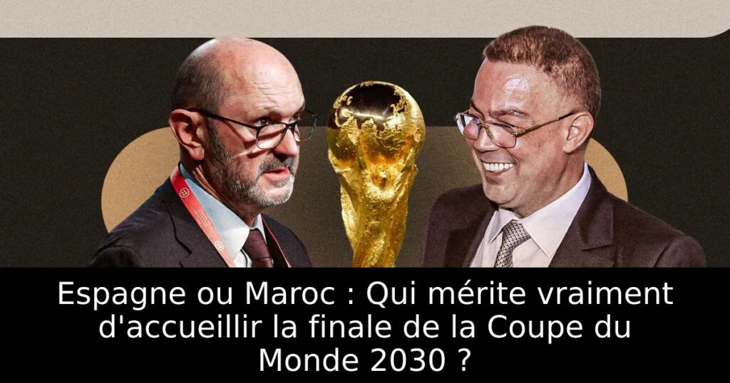 Espagne ou Maroc : Qui mérite vraiment d&rsquo;accueillir la finale de la Coupe du Monde 2030 ?