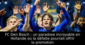 FC Den Bosch : un paradoxe incroyable en Hollande où la défaite pourrait offrir la promotion