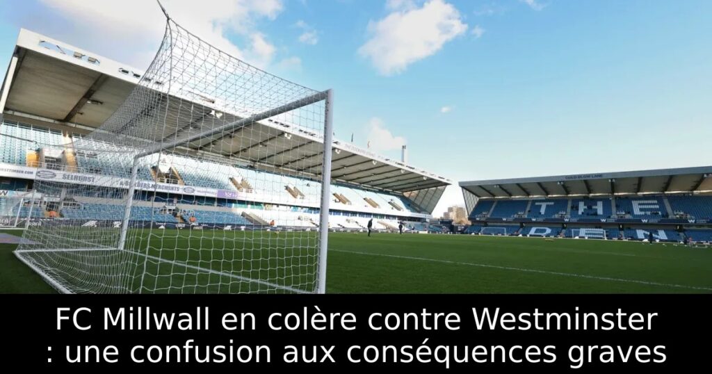 FC Millwall en colère contre Westminster : une confusion aux conséquences graves