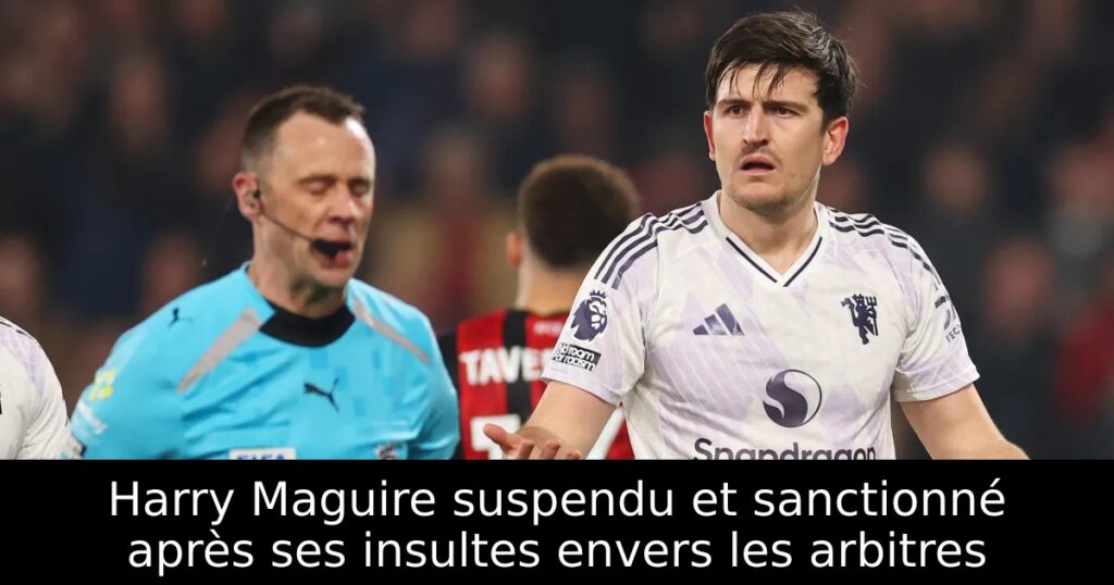 Harry Maguire suspendu et sanctionné après ses insultes envers les arbitres