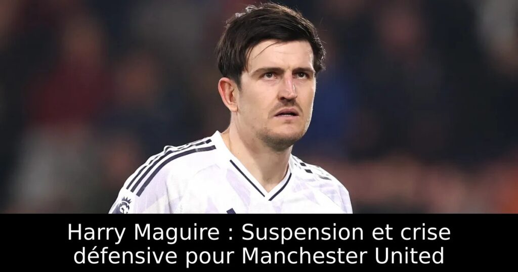 Harry Maguire : Suspension et crise défensive pour Manchester United