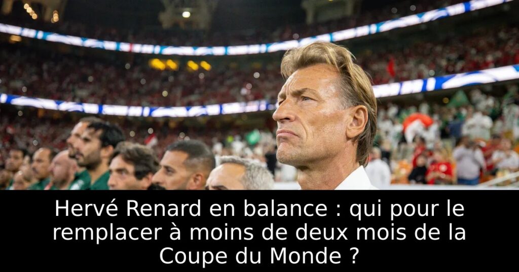 Hervé Renard en balance : qui pour le remplacer à moins de deux mois de la Coupe du Monde ?