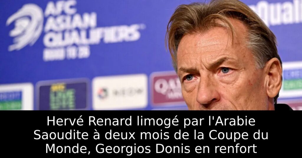 Hervé Renard limogé par l&rsquo;Arabie Saoudite à deux mois de la Coupe du Monde, Georgios Donis en renfort