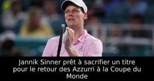 Jannik Sinner prêt à sacrifier un titre pour le retour des Azzurri à la Coupe du Monde