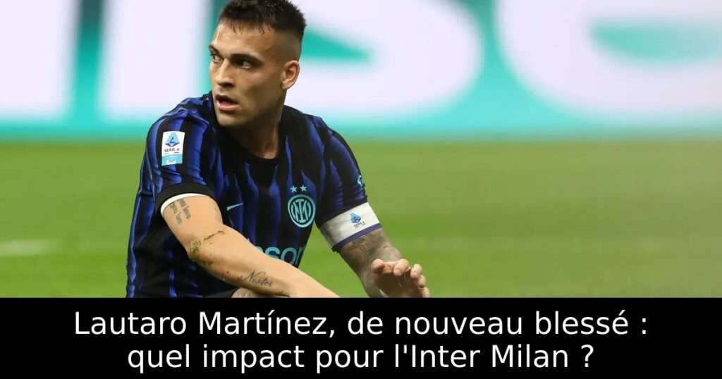 Lautaro Martínez, de nouveau blessé : quel impact pour l&rsquo;Inter Milan ?