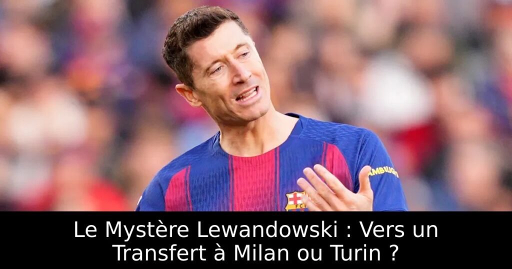 Le Mystère Lewandowski : Vers un Transfert à Milan ou Turin ?