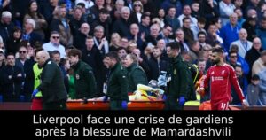 Liverpool face une crise de gardiens après la blessure de Mamardashvili