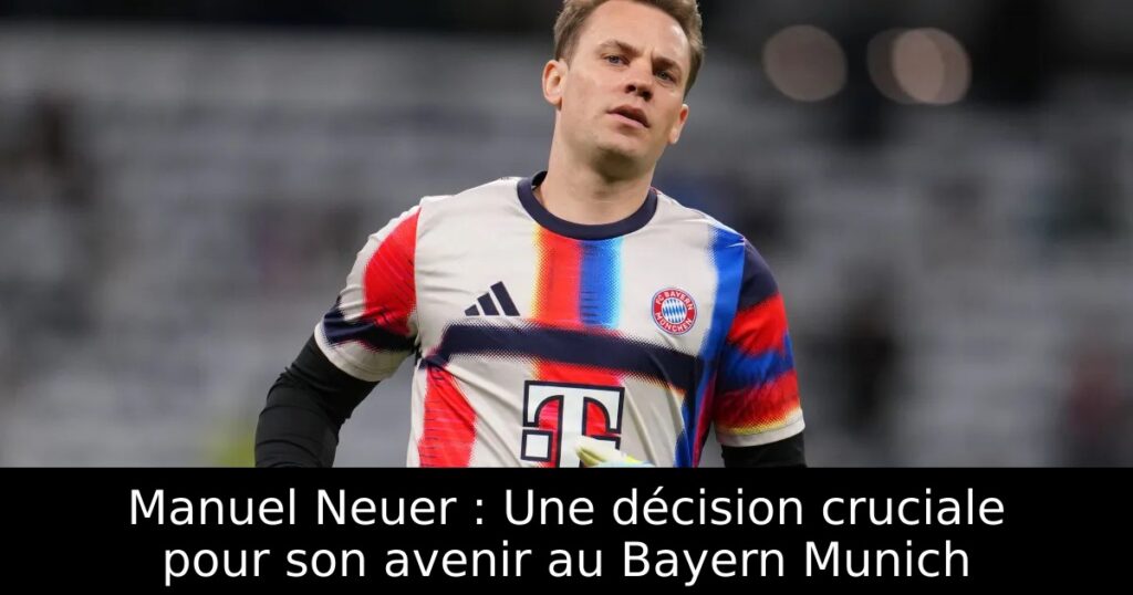 Manuel Neuer : Une décision cruciale pour son avenir au Bayern Munich