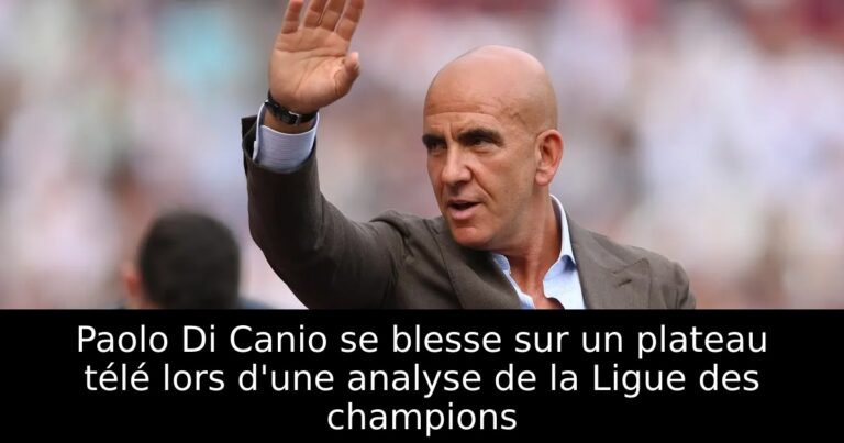 Paolo Di Canio se blesse sur un plateau télé lors d'une analyse de la Ligue des champions