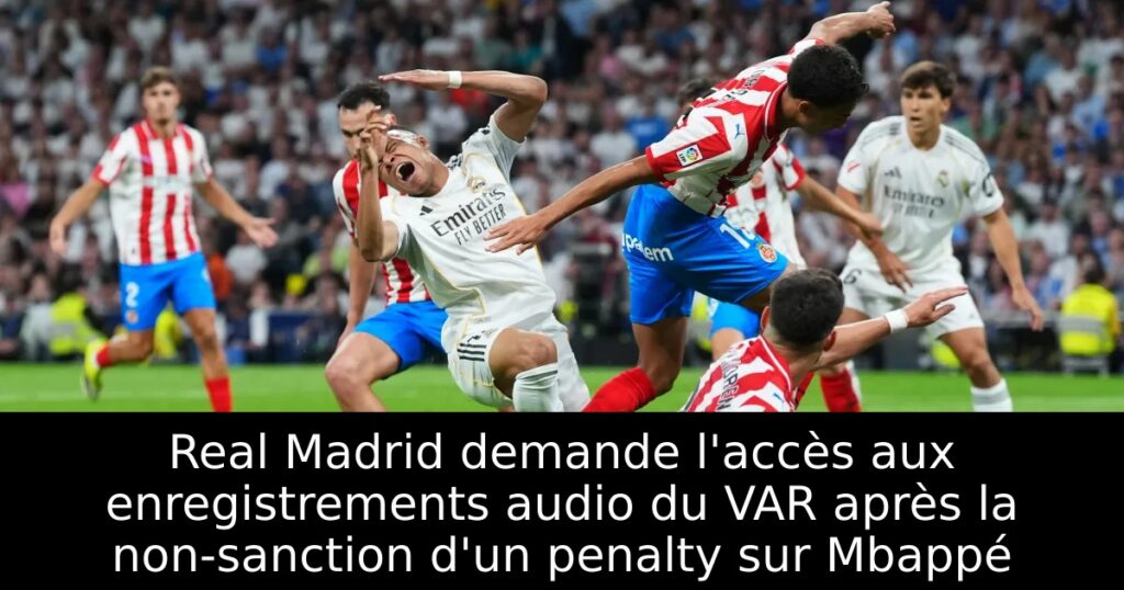 Real Madrid demande l&rsquo;accès aux enregistrements audio du VAR après la non-sanction d&rsquo;un penalty sur Mbappé