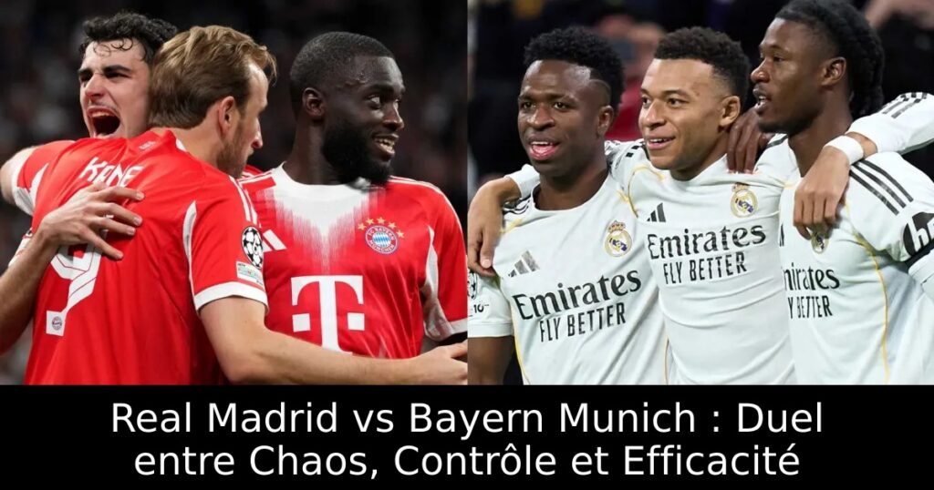 Real Madrid vs Bayern Munich : Duel entre Chaos, Contrôle et Efficacité