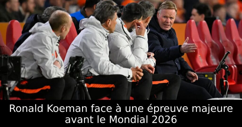 Ronald Koeman face à une épreuve majeure avant le Mondial 2026